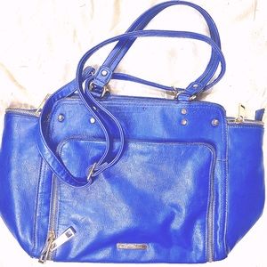 GAIL LABELLE 18X9 MULTISECTION BAG DEEP BLUE